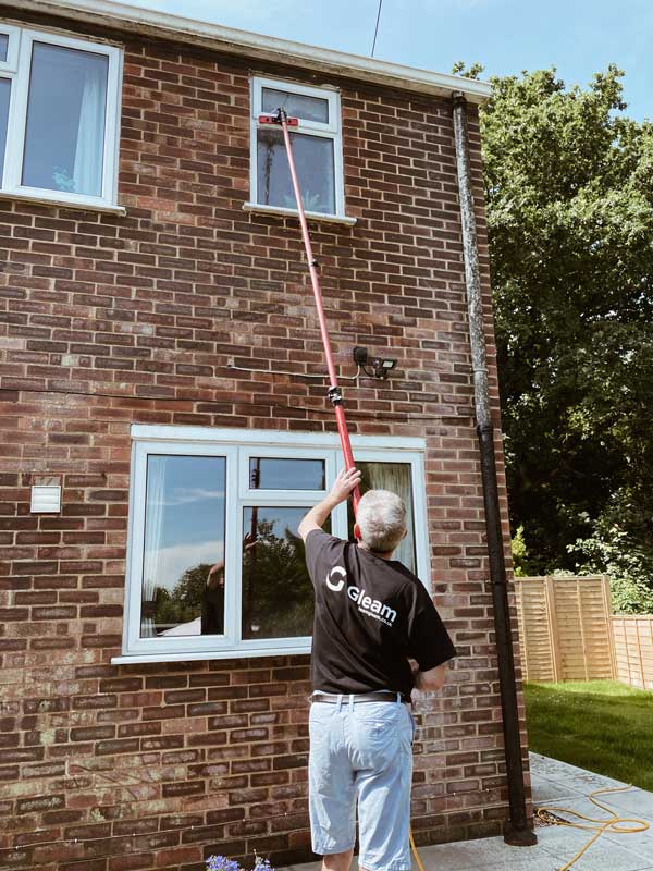 Water-fed pole window cleaning in Canterbury