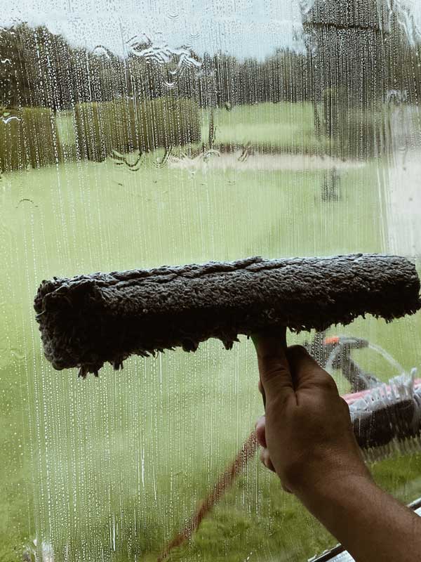 Traditional window cleaning